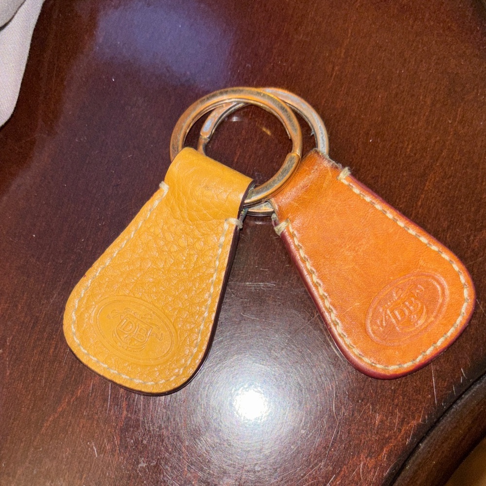 Dooney & Bourke Tan Leather Key Holder Set